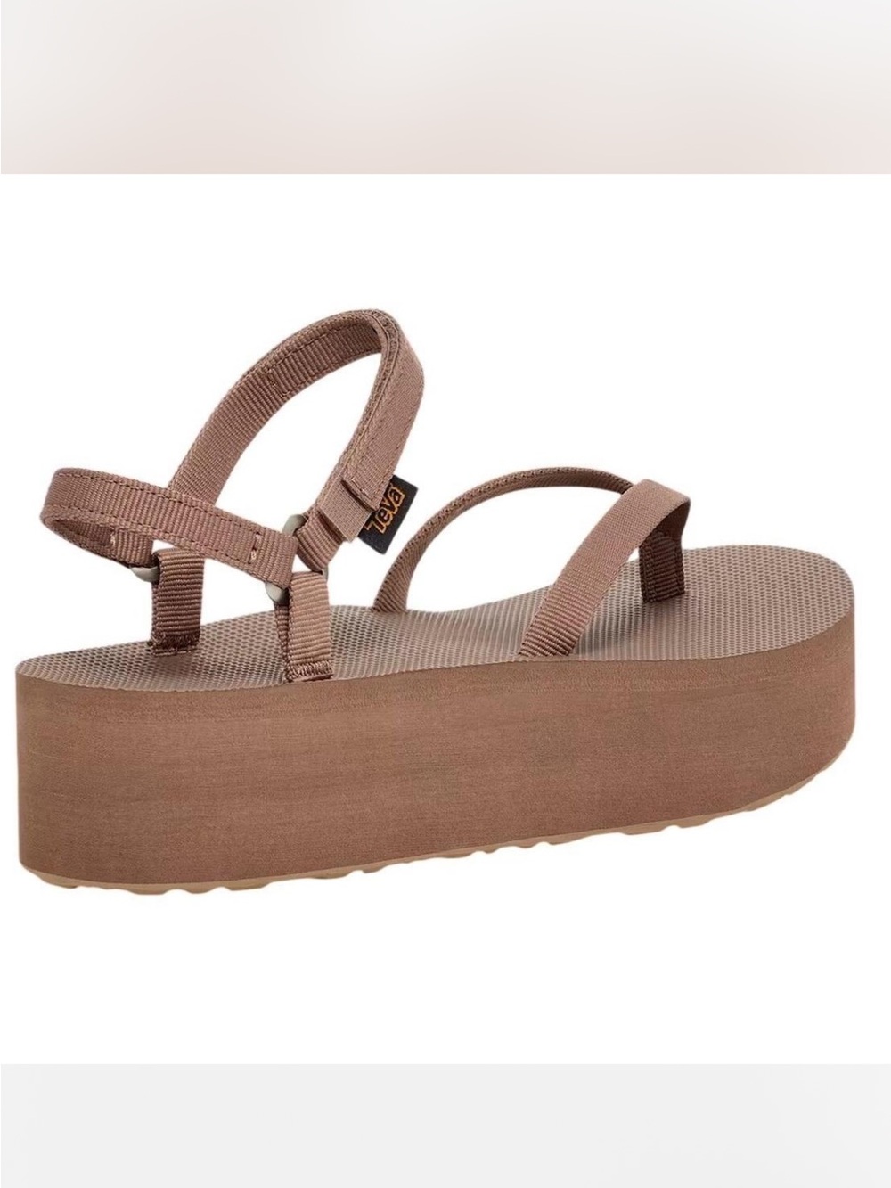 TEVA Flatform Slim Womens 11 Caribou
Brown Platform Strappy Sandal